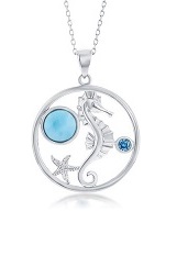 charming seahorse silver baby necklace